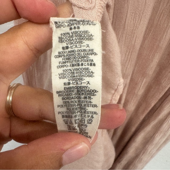 Free People Love to Love You Midi Dress Womens Small Pink Embroidered Bohemian - Picture 9 of 9